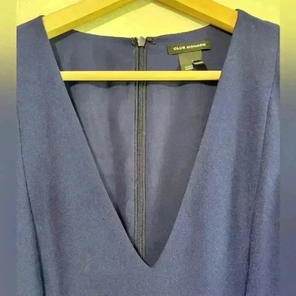 Club Monaco Blue Cold Shoulder Dress - Size 6 - Picture 3 of 6